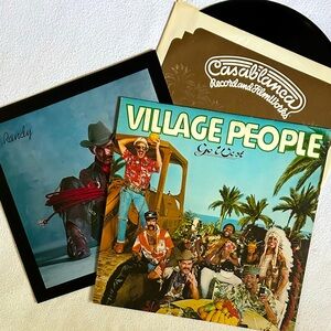 Village People Go West LP Record with Original Poster and Sleeve Vintage 1979